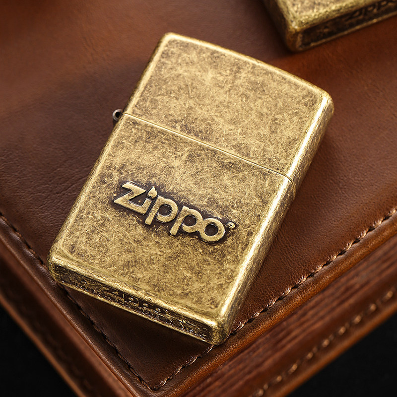 美国打火机zippo正版防风仿古古铜芝宝标志28994zippo