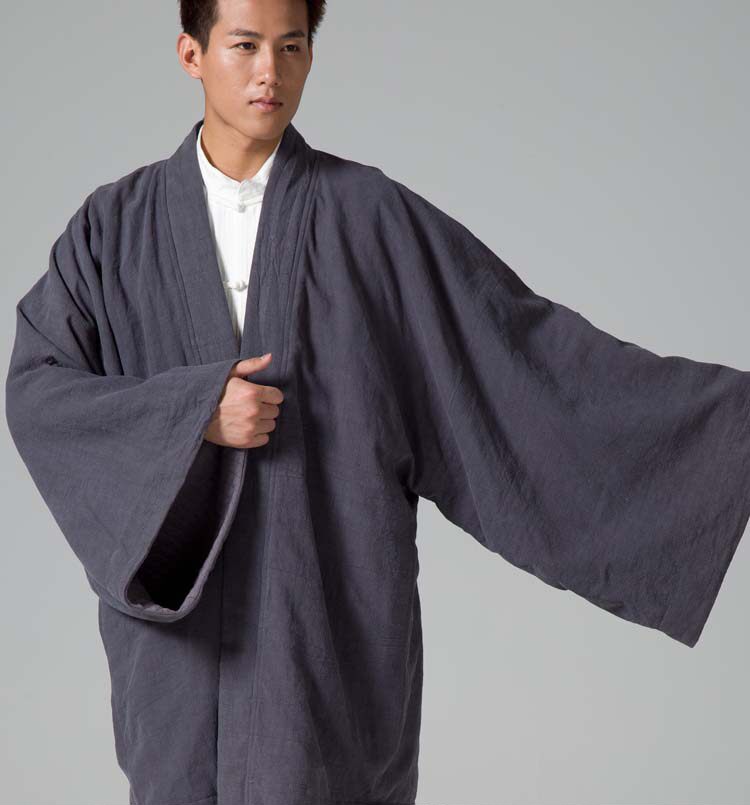 包邮慈缘棉麻棉衣禅修居士服日本版亚麻冬季棉衣