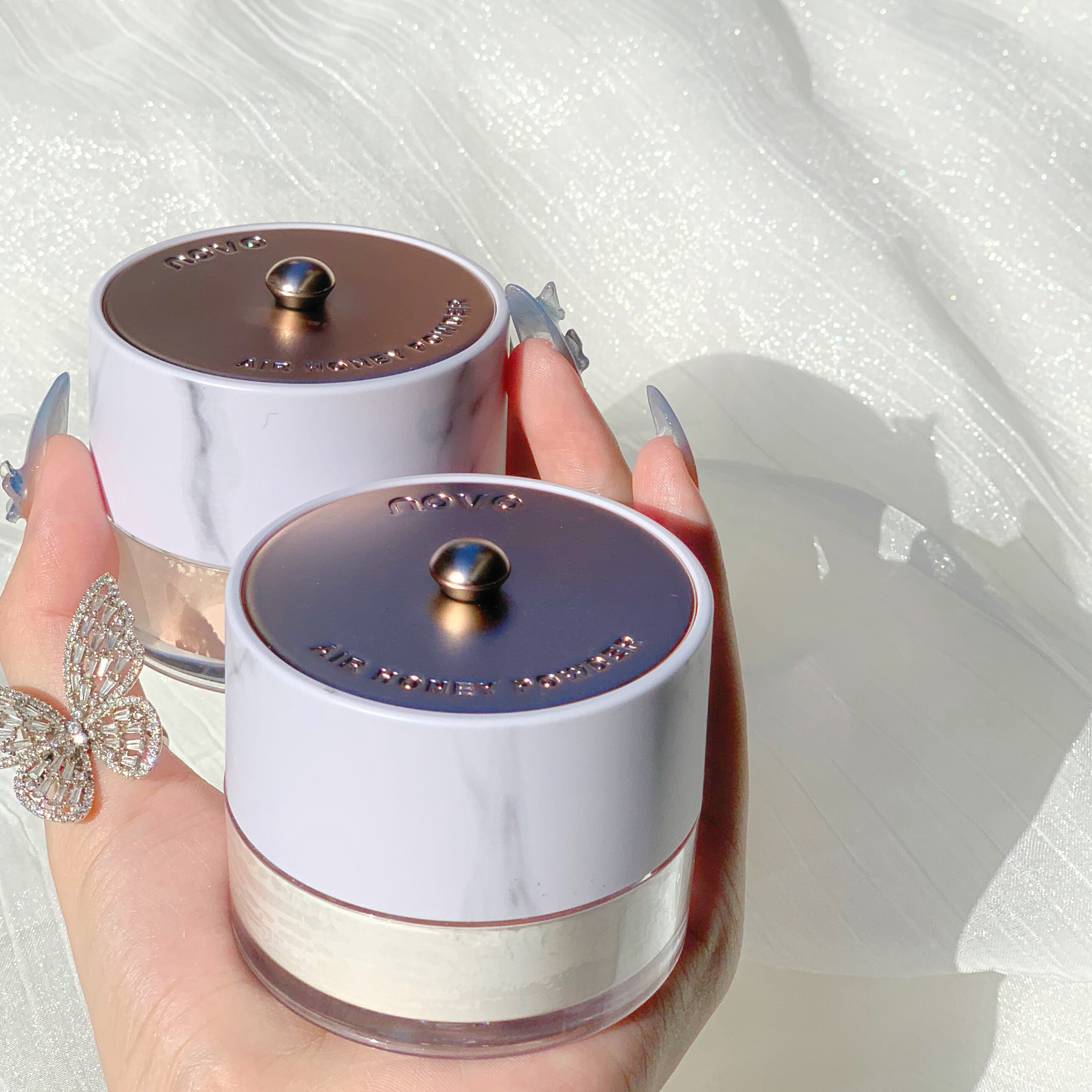 novo散粉定妆粉女控油持久防水防汗不脱学生蜜粉