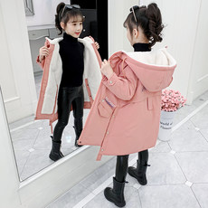 Girls' autumn/winter wear 2019 new Korean version children's wear western style with fleece coat Girls' autumn/winter wear 2019 new Korean version children's wear western style with fleece coat