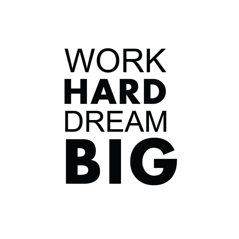 workharddreambig英文励志标语墙贴办公室工作台软装墙贴