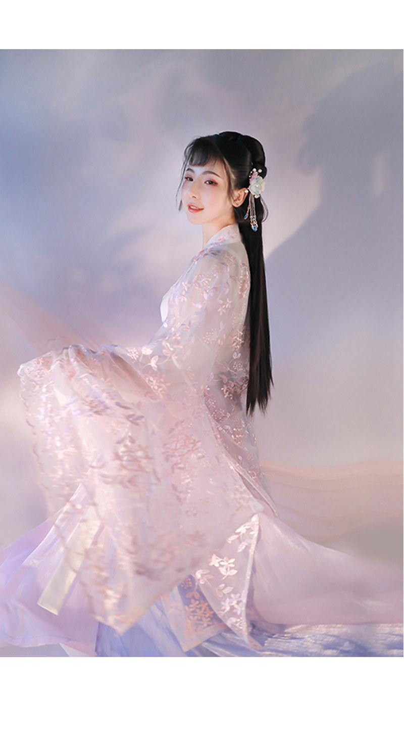 春樱襦裙齐胸汉服女(赠送大袖衫)清新学生大裙摆原创古装女冬季