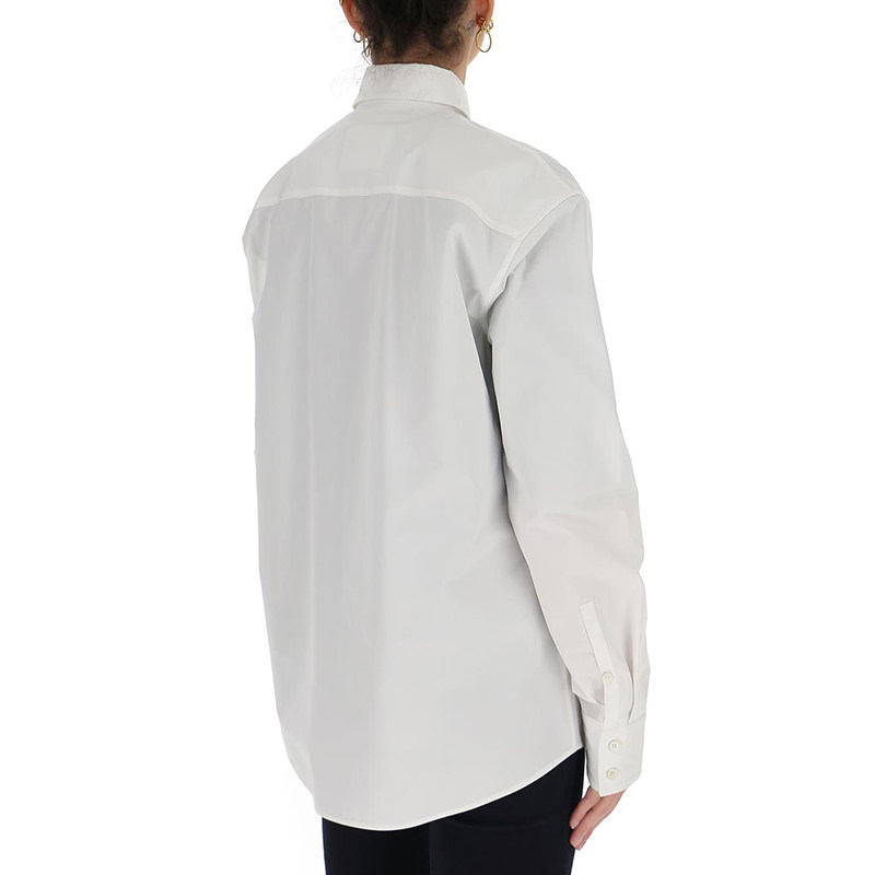 jilsander全棉女士白色长袖衬衫ins潮圣诞礼物