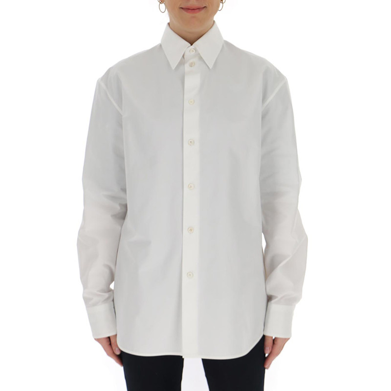 jilsander全棉女士白色长袖衬衫ins潮圣诞礼物