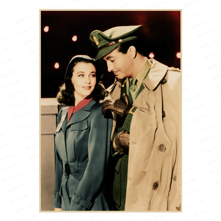 魂断蓝桥美国经典爱情电影复古怀旧牛皮纸海报现代装饰画