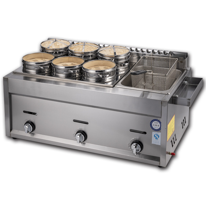 商用燃气煤气蒸煮炉台台式头小蒸笼多功能蒸饺商用蒸炉