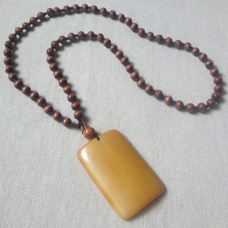 民族风挂饰项链长款复古牛骨头吊坠挂件饰品平安无事牌毛衣链男女