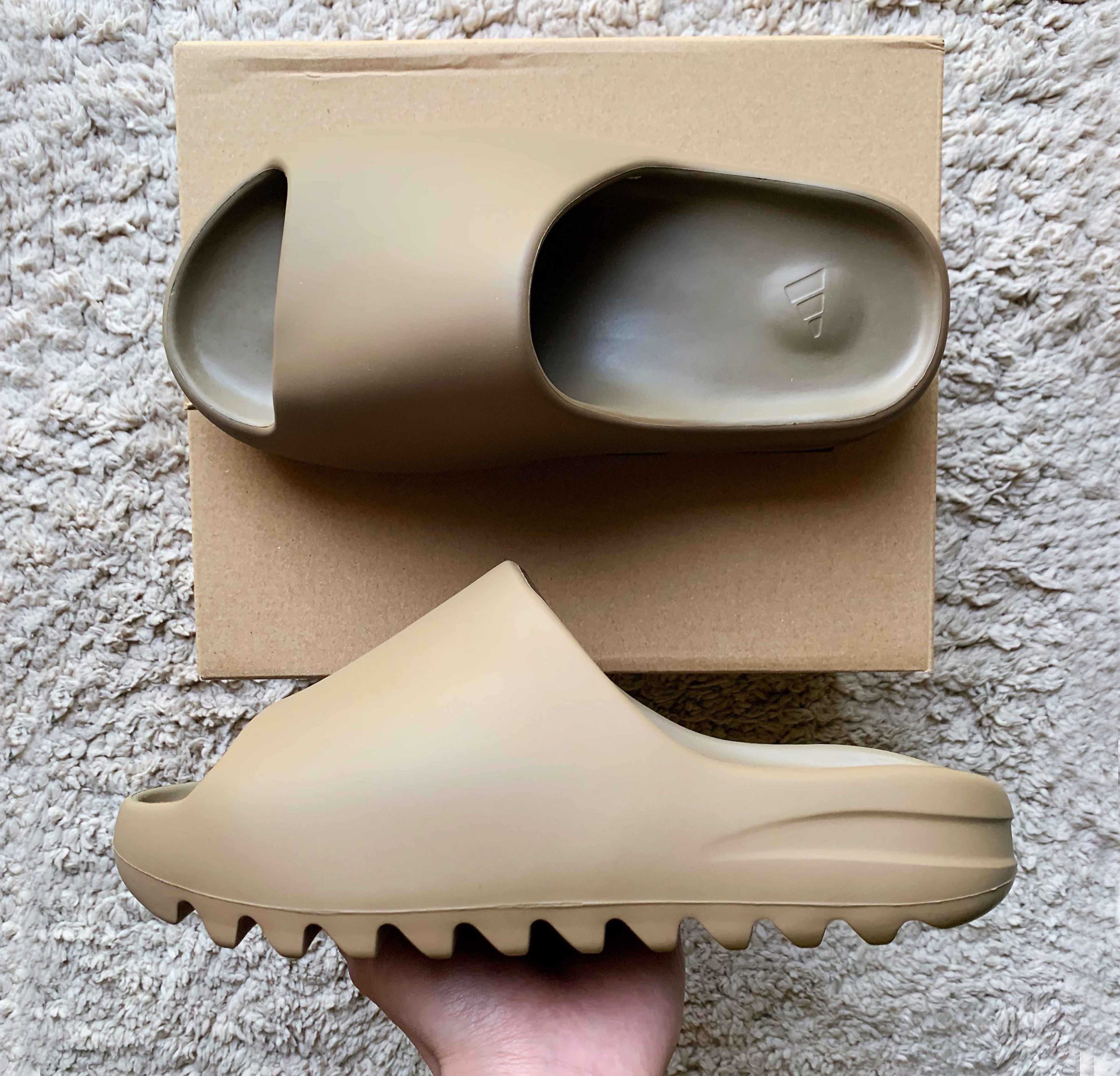 国内代购 yeezy slide 侃爷椰子拖鞋莆田纯原过毒版本男女一字拖