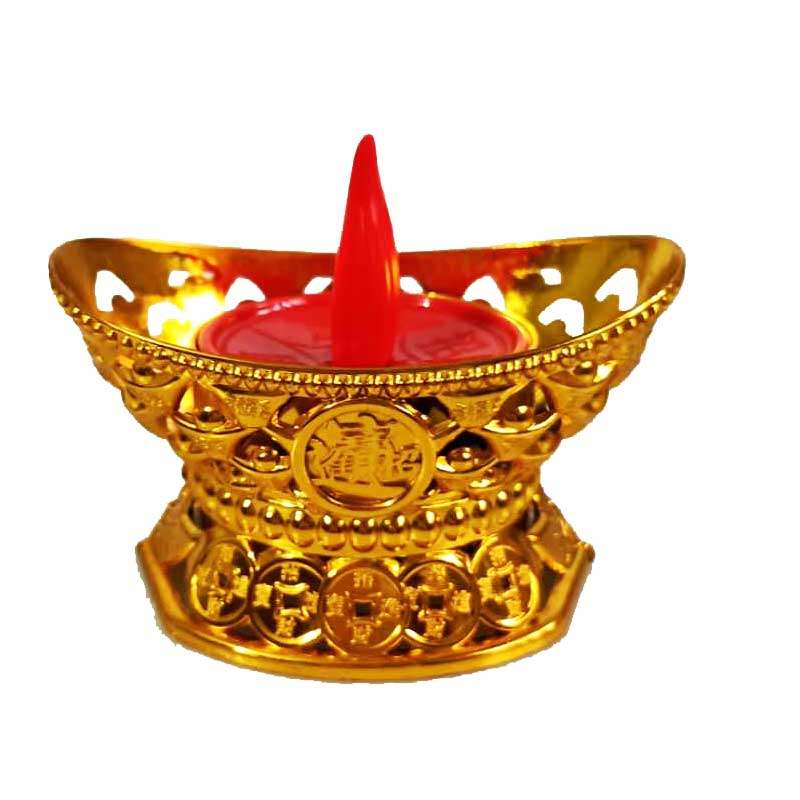 蜡烛电子供佛电池元宝香烛香薰财神爷红蜡供灯蜡烛