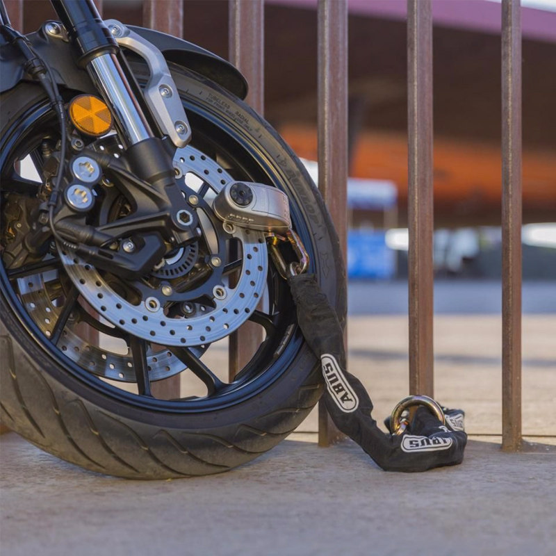 德国制造abus摩托车报警制动盘锁8008 12ks电动车防盗锁摩托车车锁