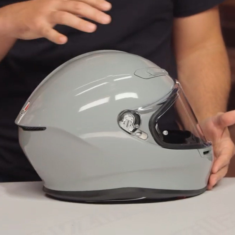 头盔意大利agvk6碳纤维摩托车户外骑行骑行防防雾摩托车头盔