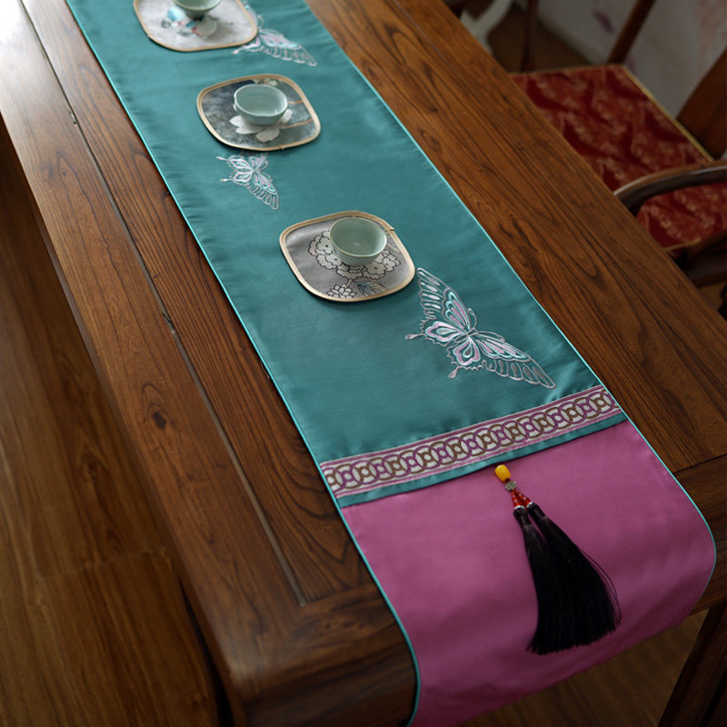 桌旗布床防尘古琴茶席民族风茶艺桌布中式禅意桌旗