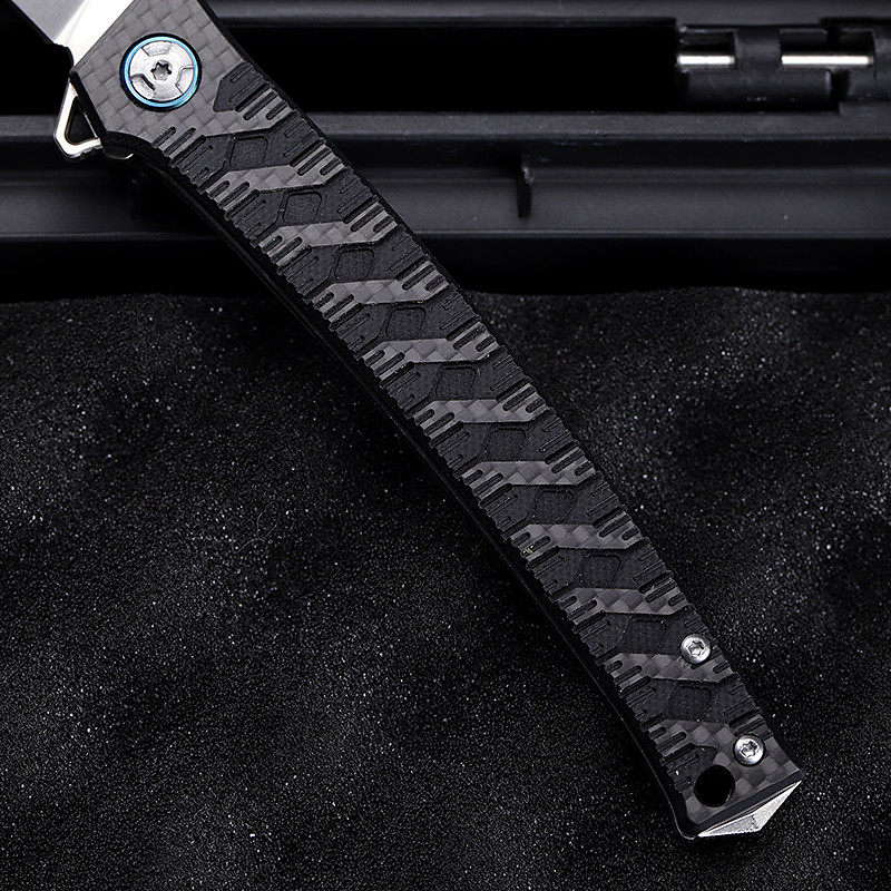 d2钢刀碳纤维折叠特种兵刀具防身冷兵器户外军刀其他户外刀具