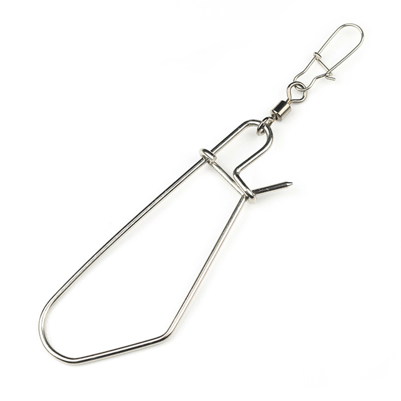 野术不锈钢磨尖配件diy1020只装鱼锁鱼扣强度活鱼伸缩扣