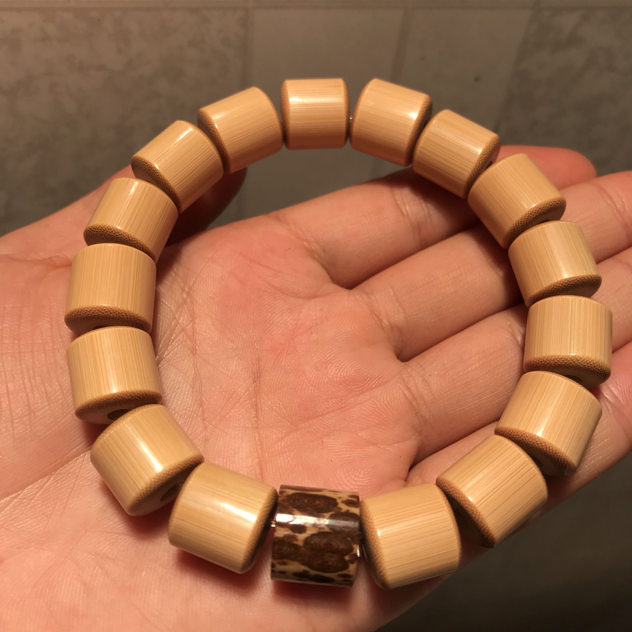 玉竹手串定制散珠桶珠配饰文玩竹子手串