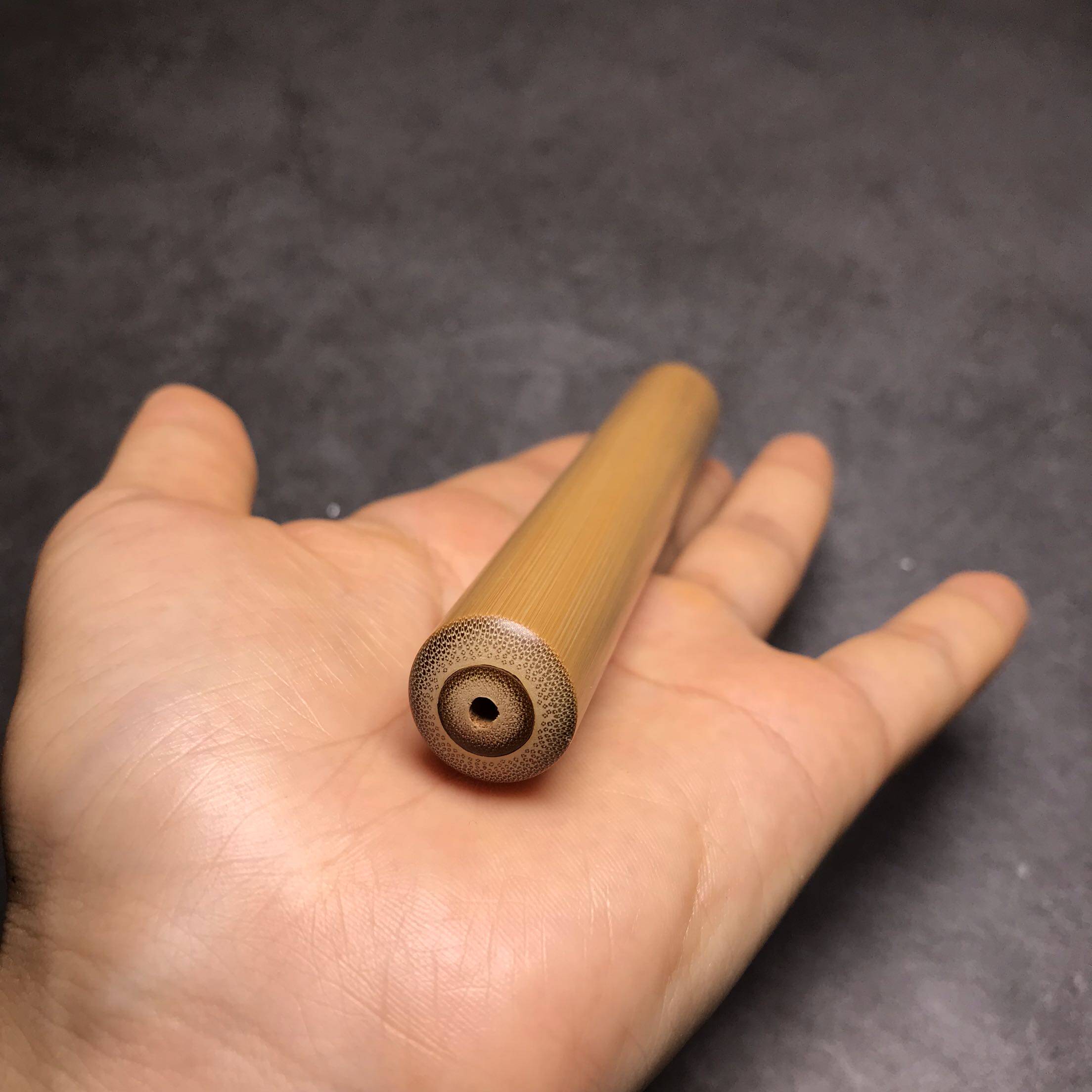 玉竹一生手工制手把把玩镶嵌湘妃竹文玩竹子竹节手串