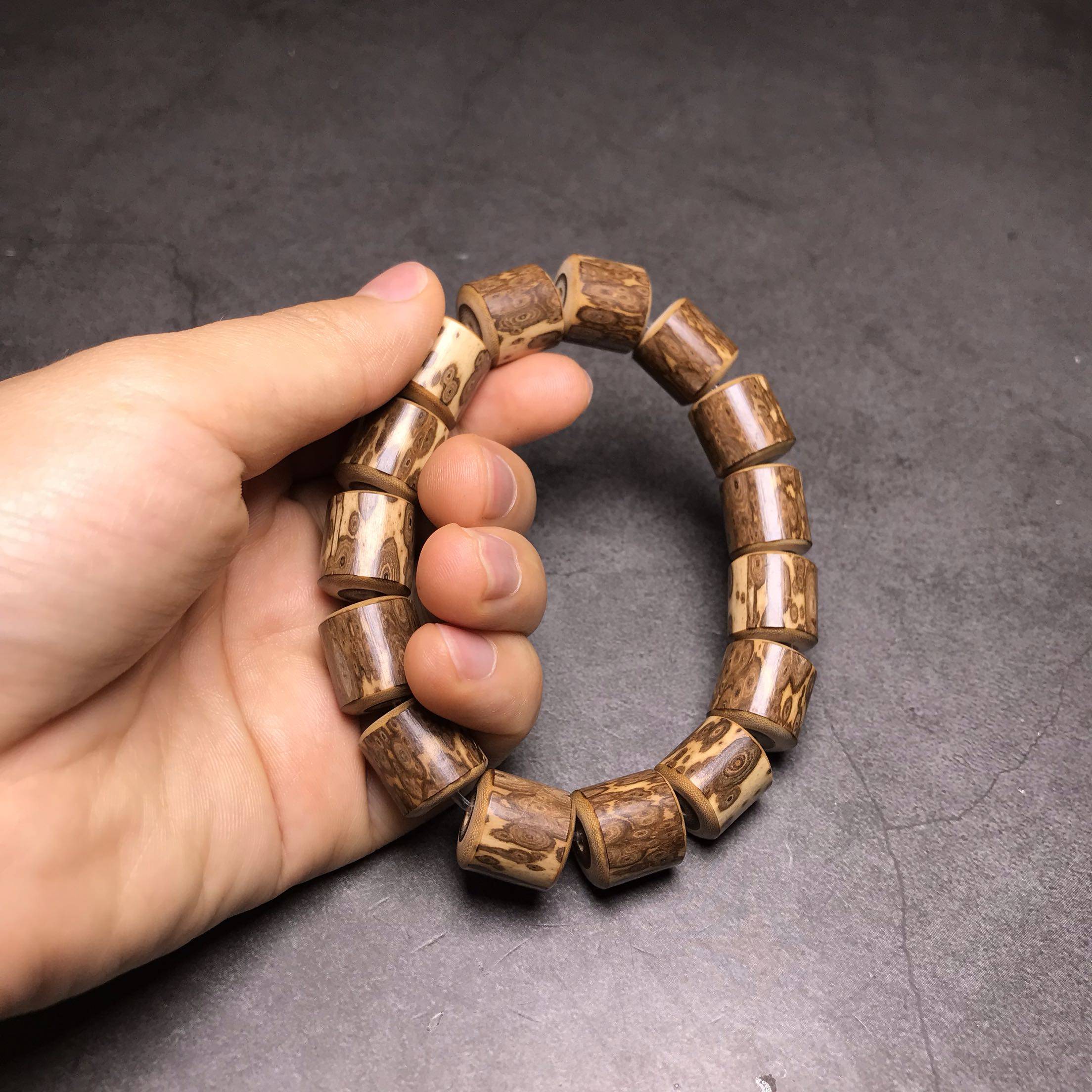 手串一生梅鹿竹手串男士文玩斑竹老梅竹子佛珠