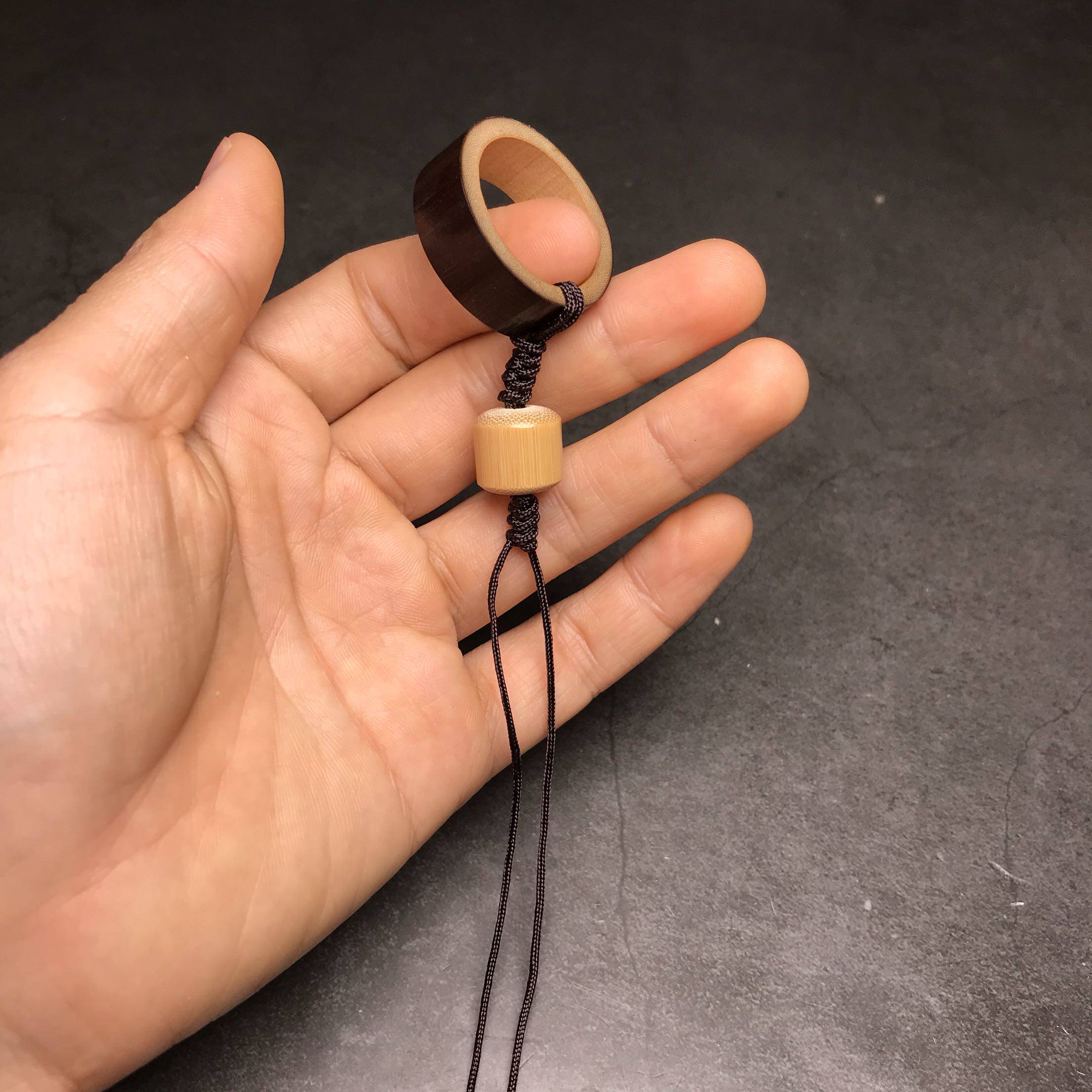 竹圈手工老煤指环钥匙扣文玩玉竹珠子鸟笼绣眼茶道