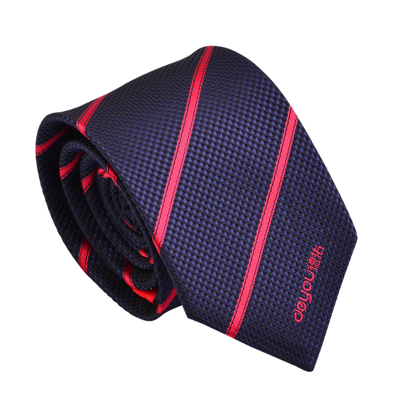 德佑领带地产男女拉链手打商务条纹房产中介门店领带