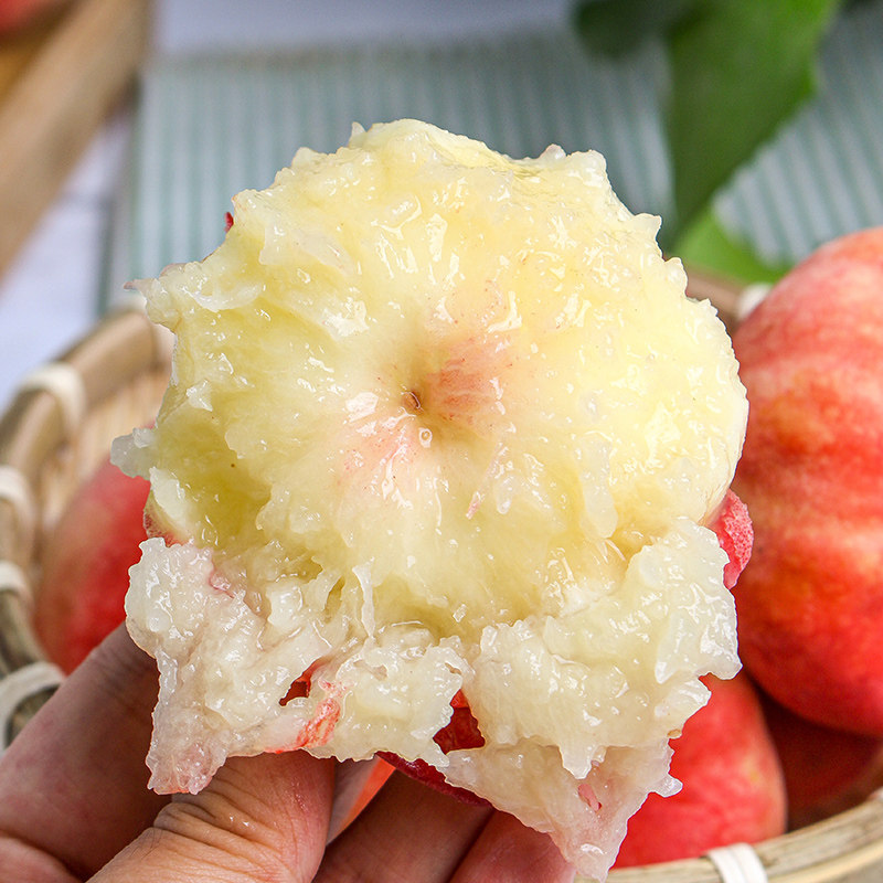 蟠桃新鲜山东扁桃5斤纽扣桃子时令水果当季桃