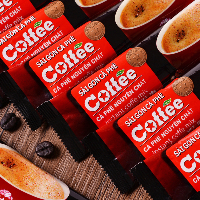 包邮越南进口西贡咖啡原味袋装900g三合一原味速溶咖啡冲饮50条装
