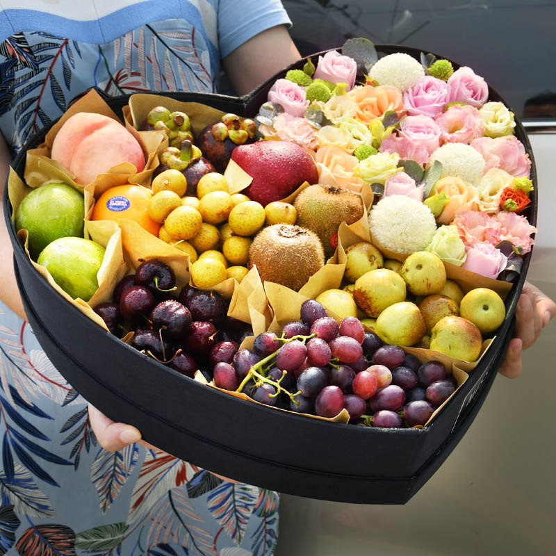 创意礼物榴莲车厘子水果篮手提花篮朋友生日祝福上海杭州同城鲜花