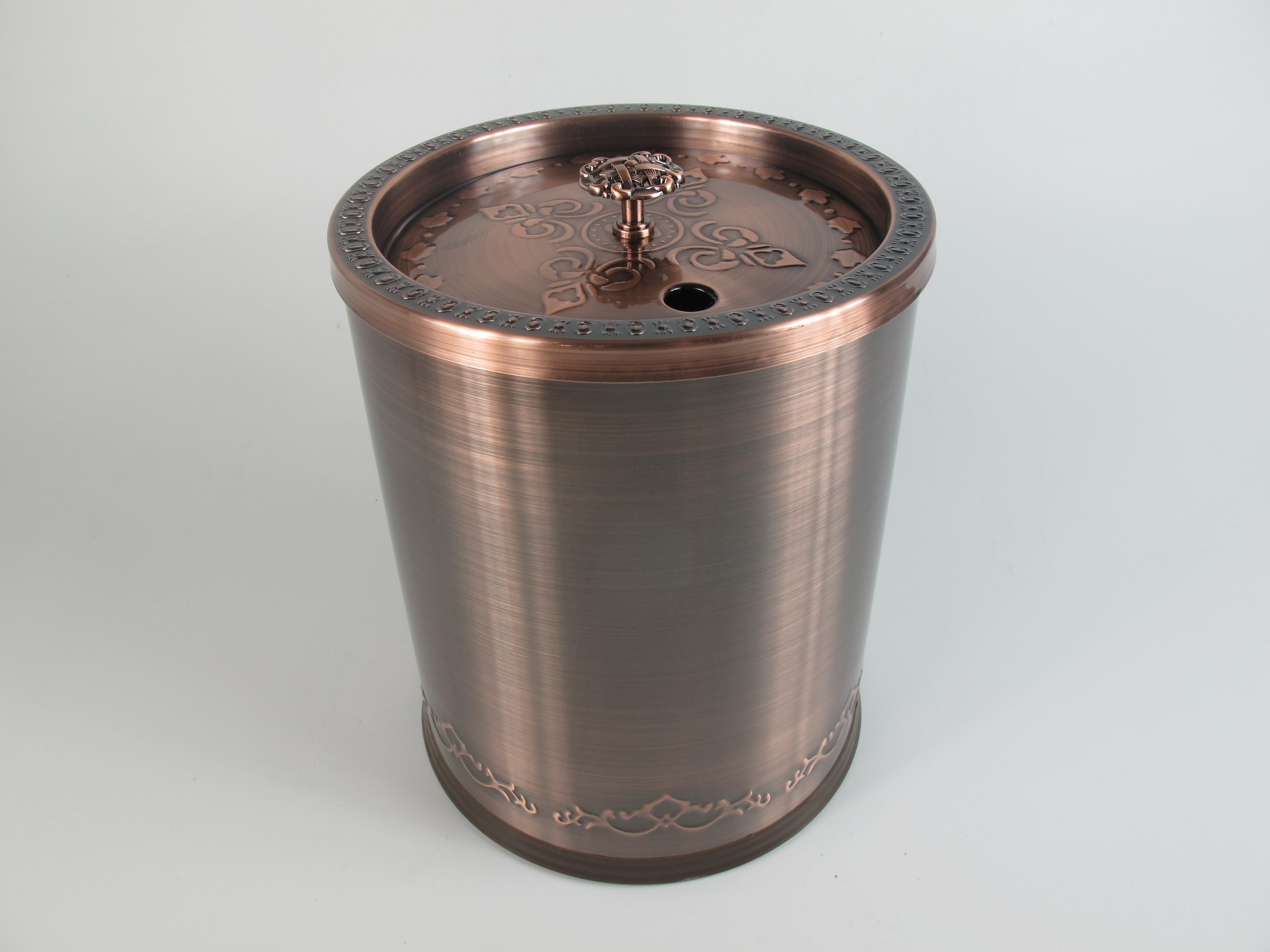 高档排水桶功夫茶桶古铜茶道桶不锈钢过滤茶水桶茶渣桶茶叶桶包邮