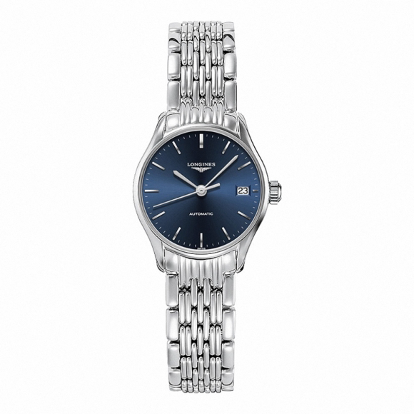 longines浪琴手表律雅时尚间金日历日历女表钢带机械表瑞士腕表