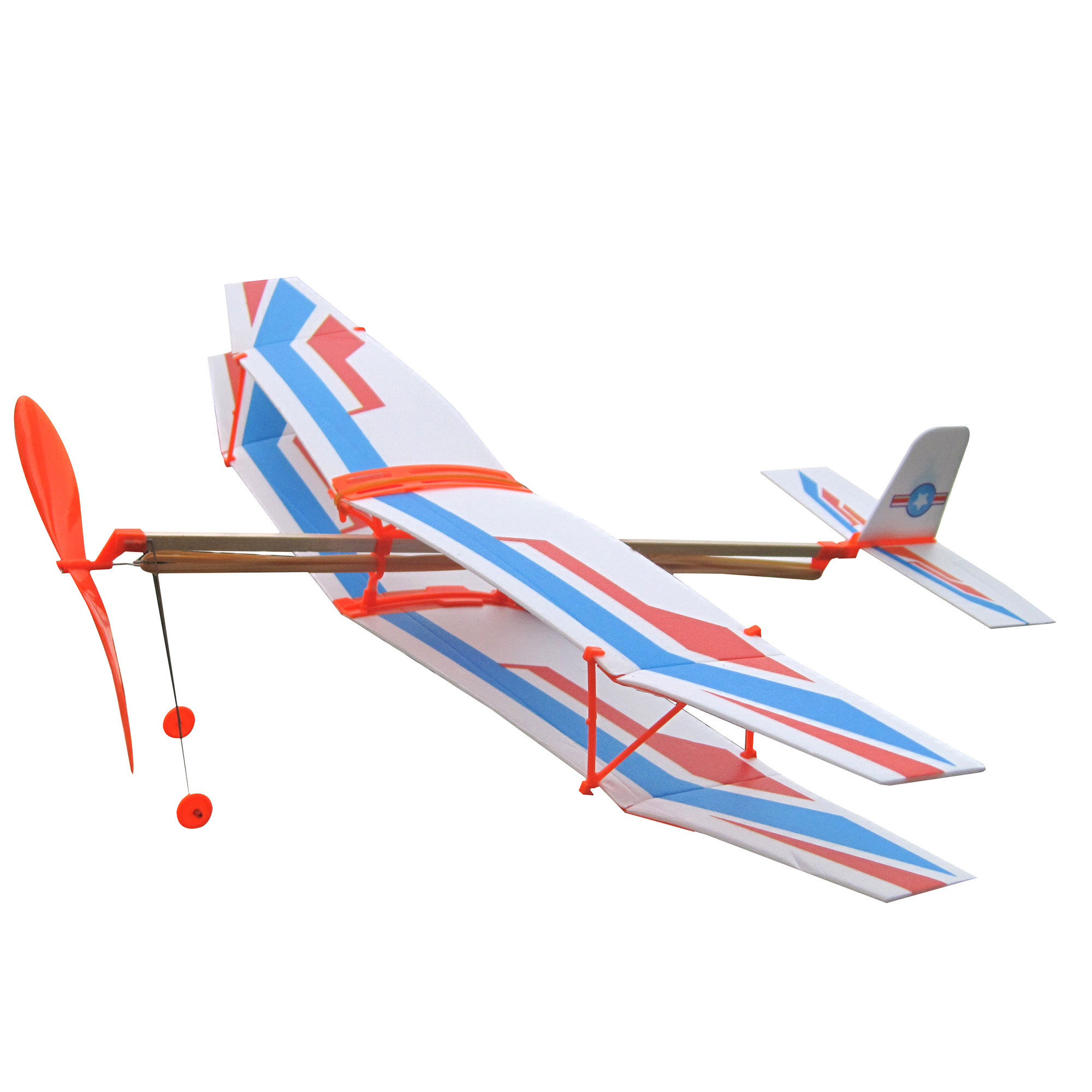 飞机橡筋动力双翼机闪电闪电战战斗机螺旋桨航模拼装科学实验