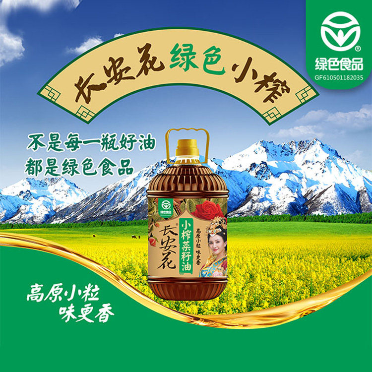 长安高原小粒菜籽油小榨风味家用菜油转基因5l菜籽油