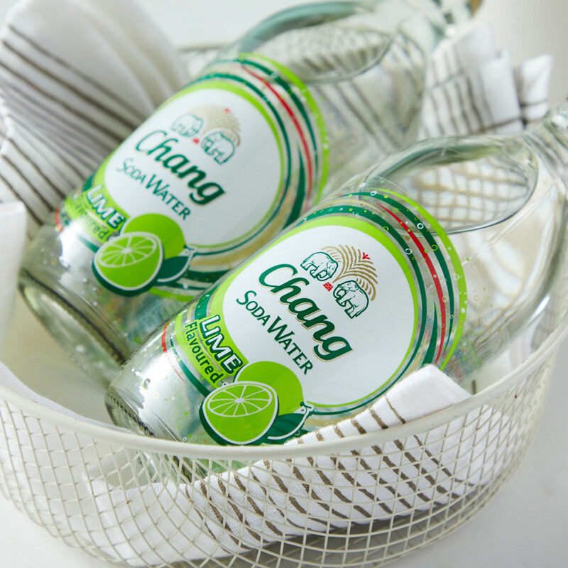 泰国chang进口青柠味无苏打水325ml24瓶整箱含气气泡水