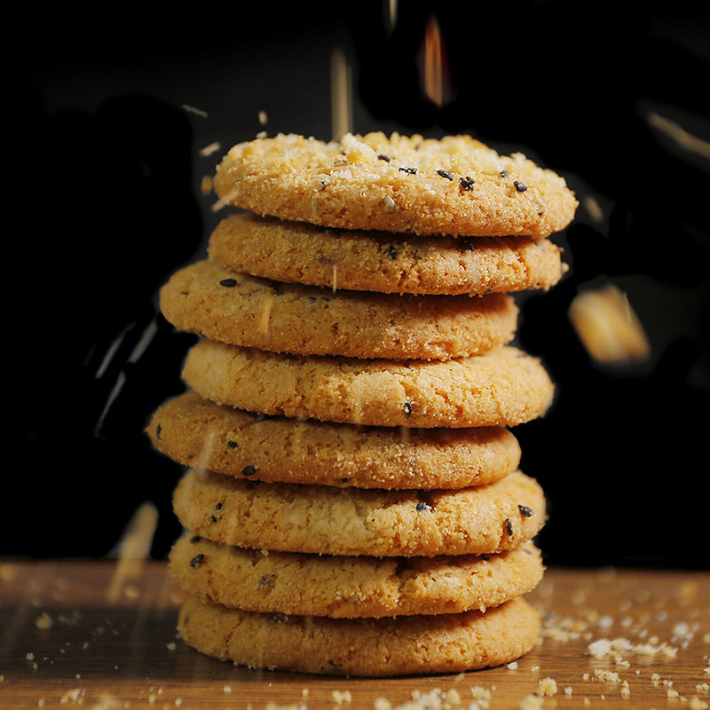 宫廷核桃酥饼黑芝麻手工散装老式糕点心湖南特产休闲零食饼干500g