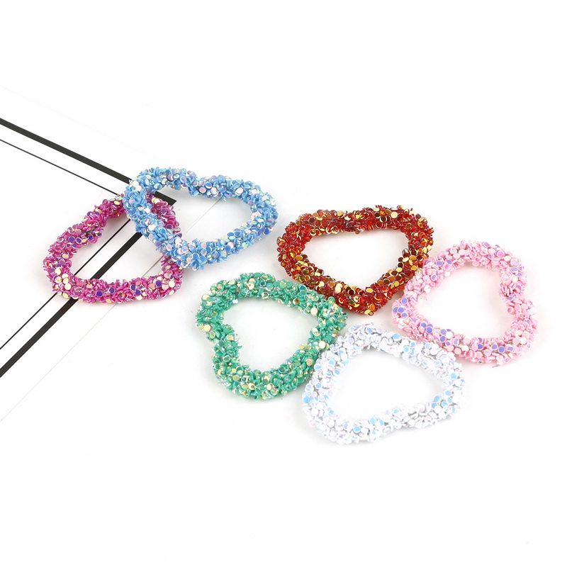 心形亮片吊坠diy饰品手工材料制作自制耳坠其他diy饰品配件