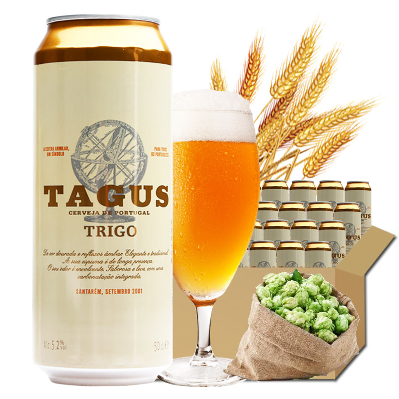 啤酒泰谷西班牙原装进口小麦浑浊原浆500ml6瓶啤酒