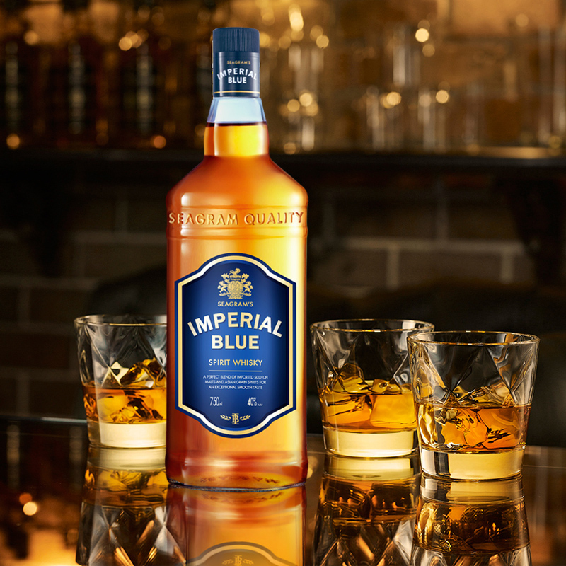 施格兰波仕蓝洋酒威士忌蒸馏酒750ml六支苏格兰原液40度洋酒