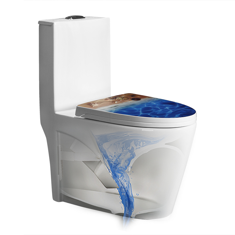 丹芝翻板马桶陶瓷家用直冲直排坐便器翻斗防堵普通坐便器