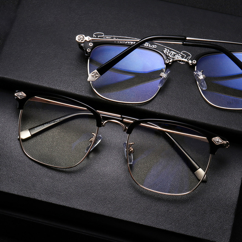 科沃斯眉毛近视近视眼眼镜韩版防蓝光护目镜超轻大脸眼镜架