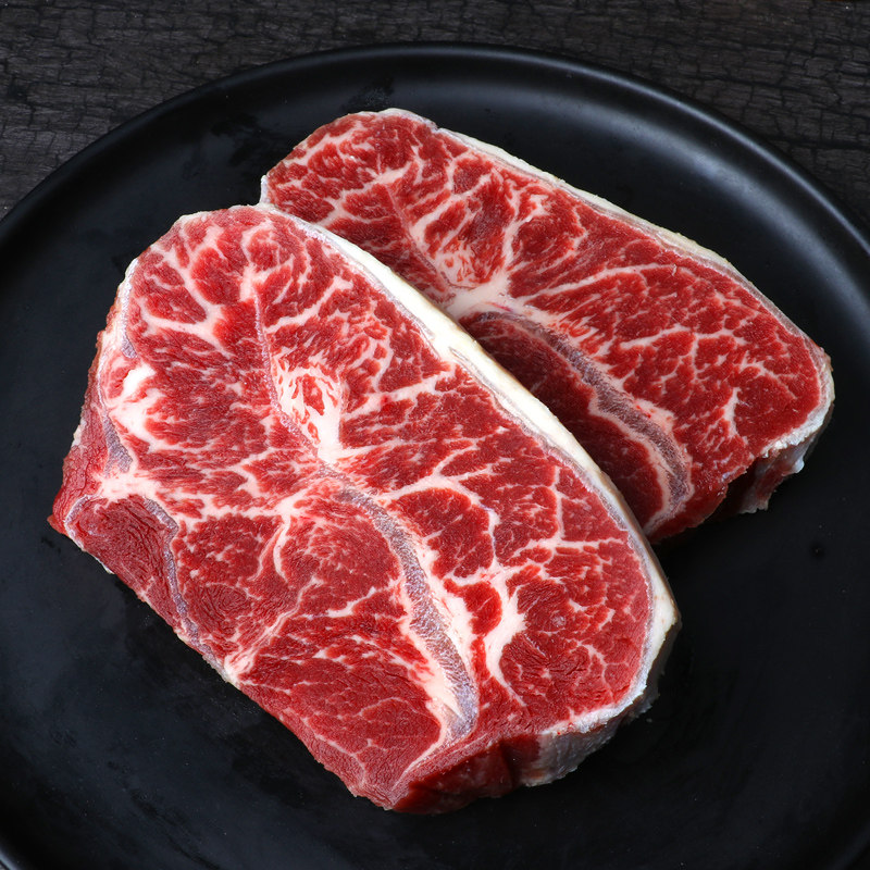 加拿大谷饲300天雪花板腱牛排原切厚切底脂新鲜正品非腌制牛扒肉