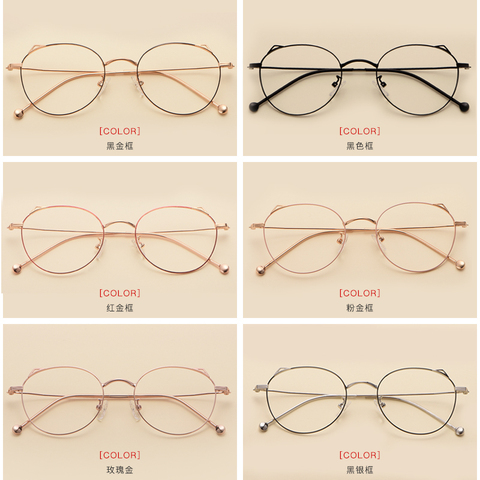 ecovacs旗舰店:猫耳朵眼镜框近视镜女超轻复古文艺学生网红圆眼睛眼镜