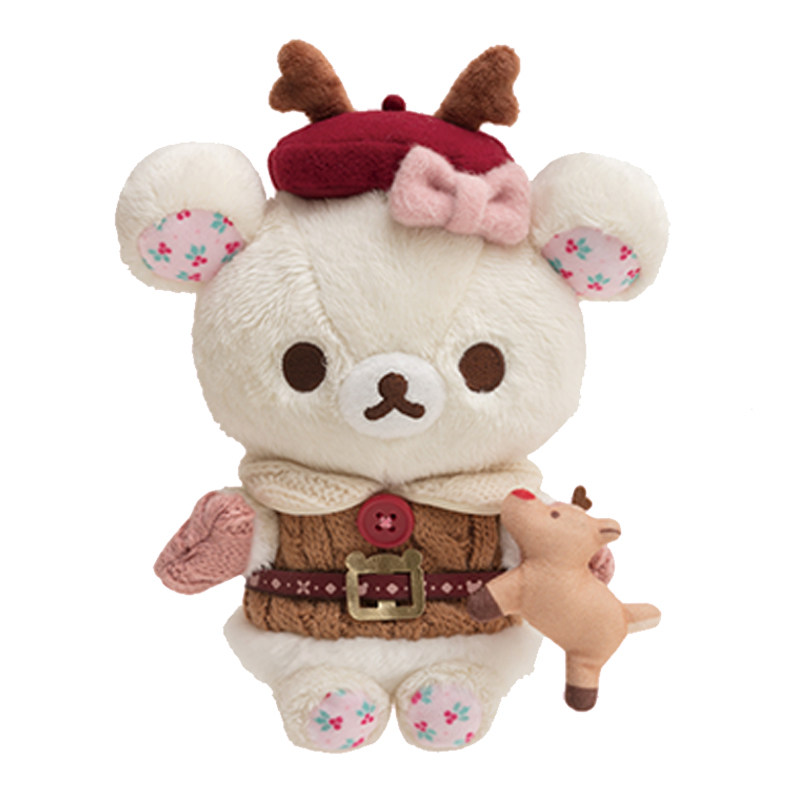 日本rilakkuma轻松熊玩偶拉拉圣诞节限定毛绒公仔卡通毛绒布艺类玩具