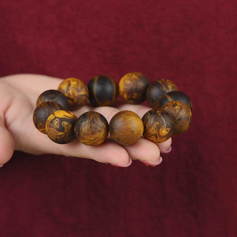 龙涎香灰琥珀手链单圈圆珠佛珠手串移动香水其它首饰