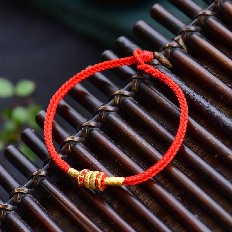 红绳金刚圈安岁手绳兔年幸运红手手工编织男女手链