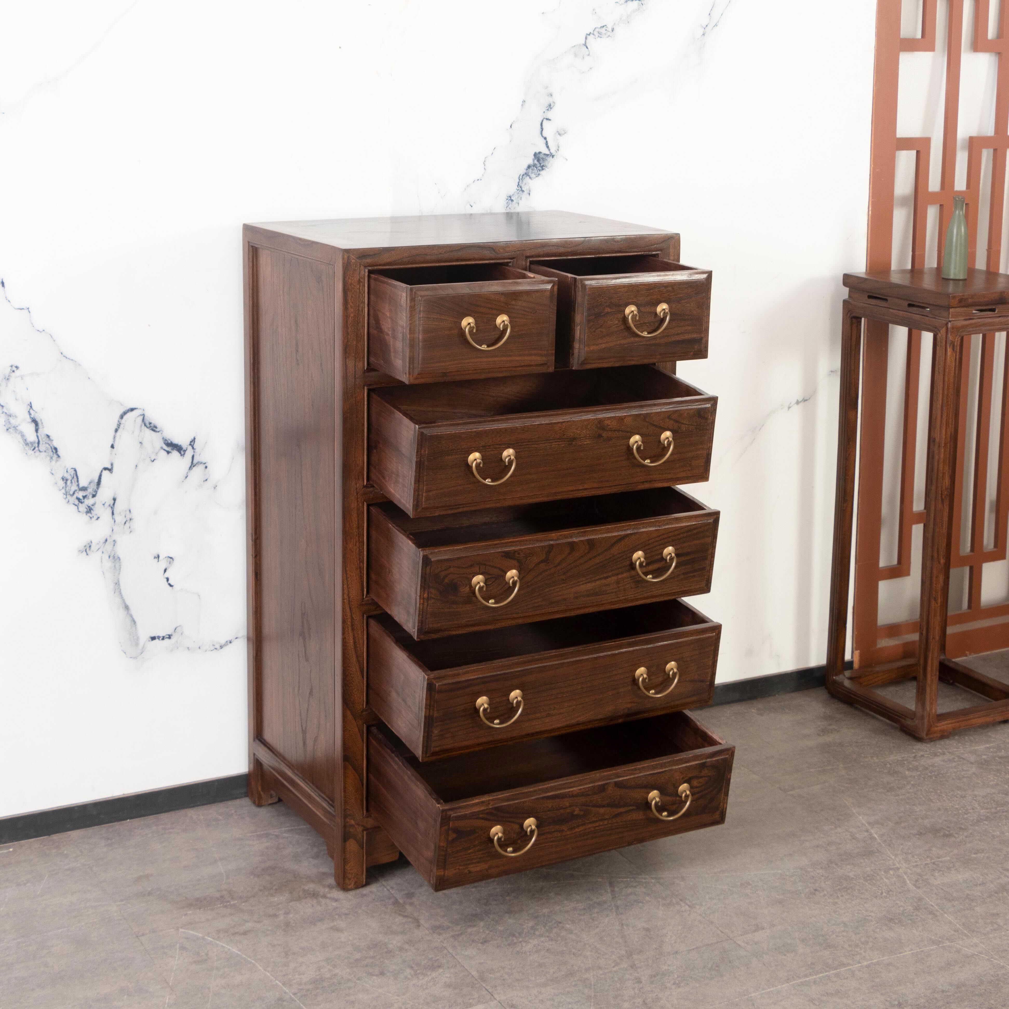 新中式中式轻奢斗柜实木卧室收纳客厅玄关储物柜斗柜