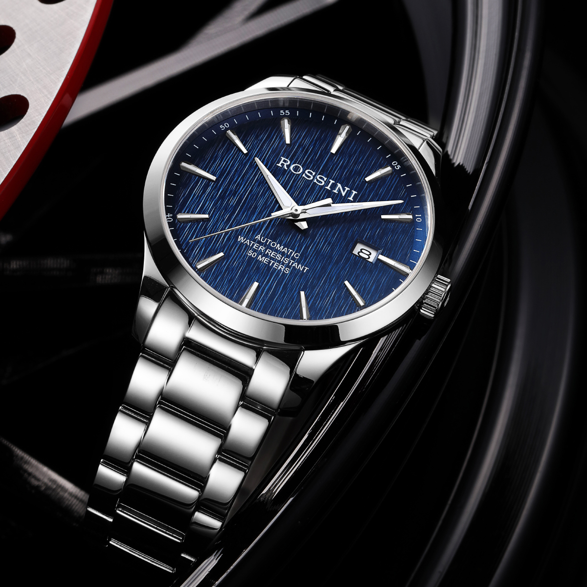 手表罗西尼启迪系列简约自动自动机机械表男表夜光国产腕表