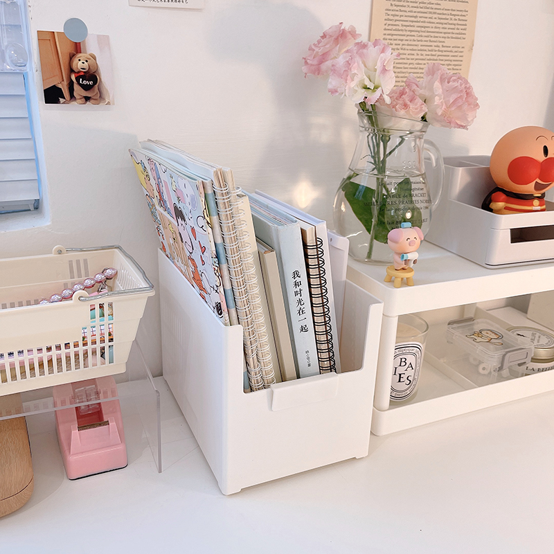 日式ins风简简约书桌收纳抽屉式储物盒化妆品桌面收纳盒