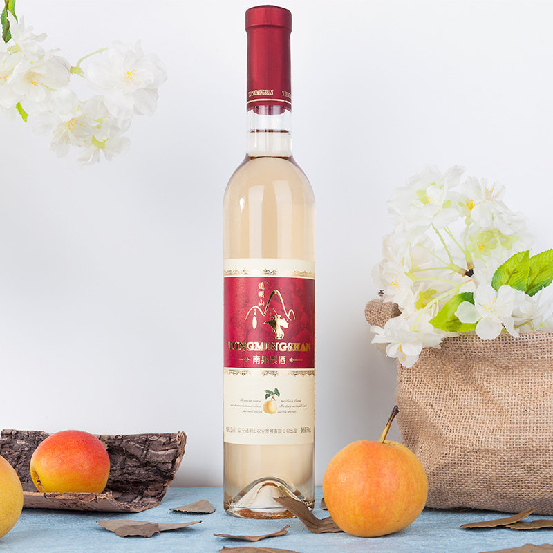 通明山南果梨酒鞍山特产纯果指酿制低度水果酒冰酒12度双支礼盒装