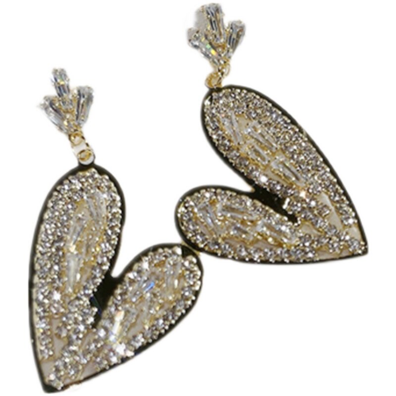 魅芽爱心耳环2021年新款小众设计高级精致通勤耳环