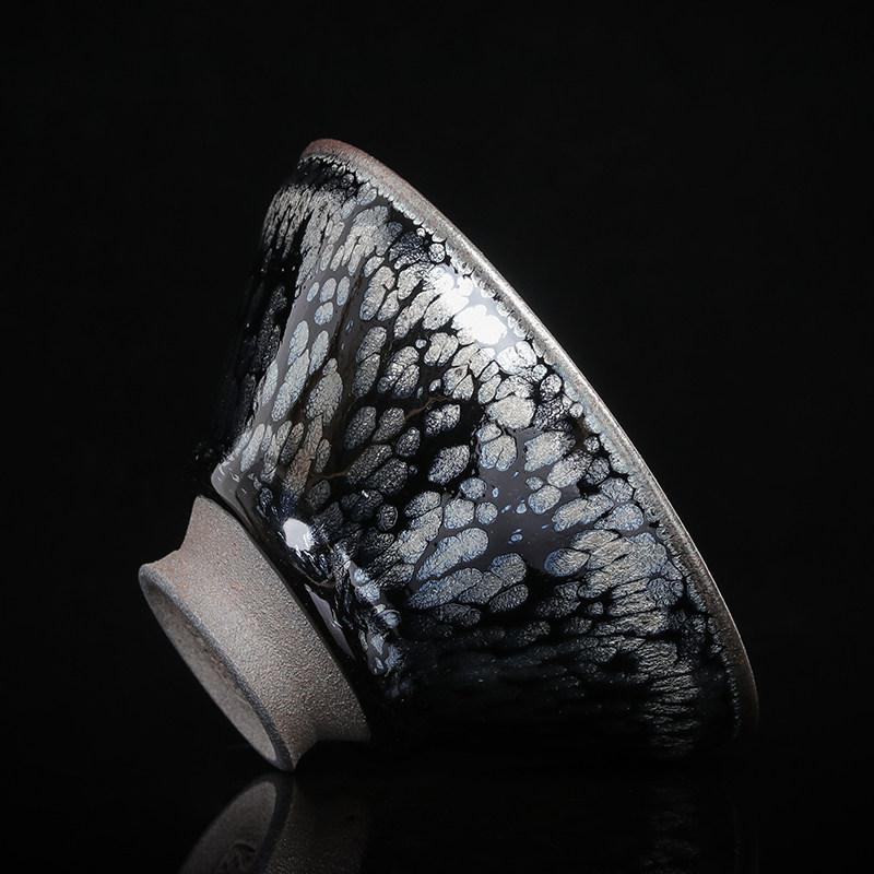 建盏建阳名家陈乃文窑变铁胎油滴茶盏茶杯主人建盏