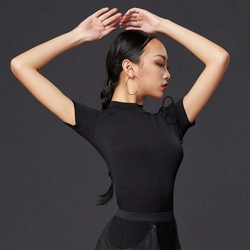 新款皇朝皇朝拉丁拉丁舞上衣成年国标舞摩登舞服性感拉丁舞上装