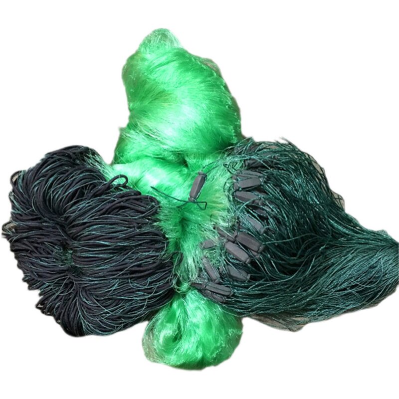 三层渔网鱼网新款绳坠包网捕粘网挂网不缠沉网鱼网